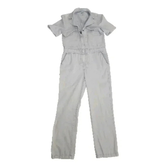 Faherty Womens Light Wash Denim Blythe Short Sleeve Jumpsuit XS - Picture 3 of 16